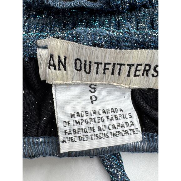 Urban Outfitters Sparkle Crop Top Spaghetti Strap Smocked Back Size Small - Picture 6 of 7